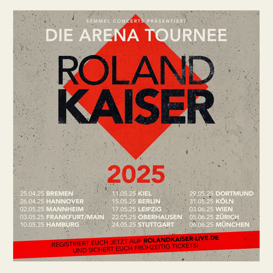 Roland Kaiser Die Arena Tournee 2025 Tour Poster 2025